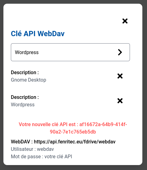 Create WebDAV identifier