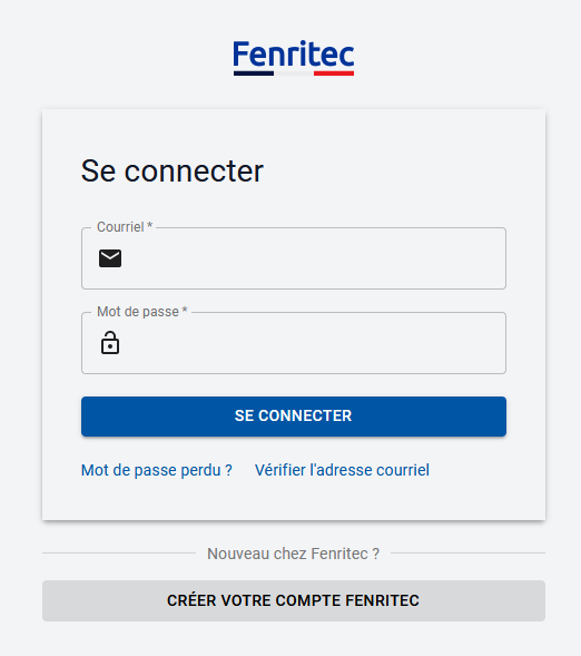 Se connecter sur le portail Fenritec